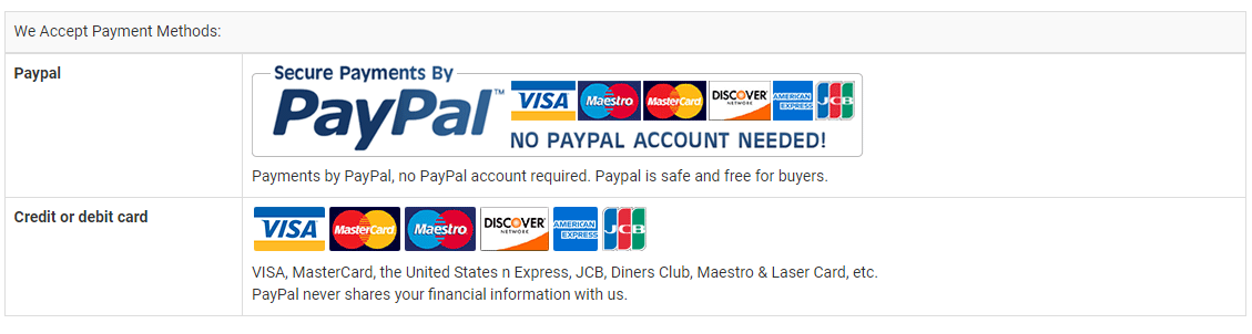 Payment Methods